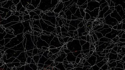 Numerical simulation of cosmic strings.