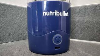 The base of the Nutribullet Magic Bullet portable blender showing its power button and USB-C port