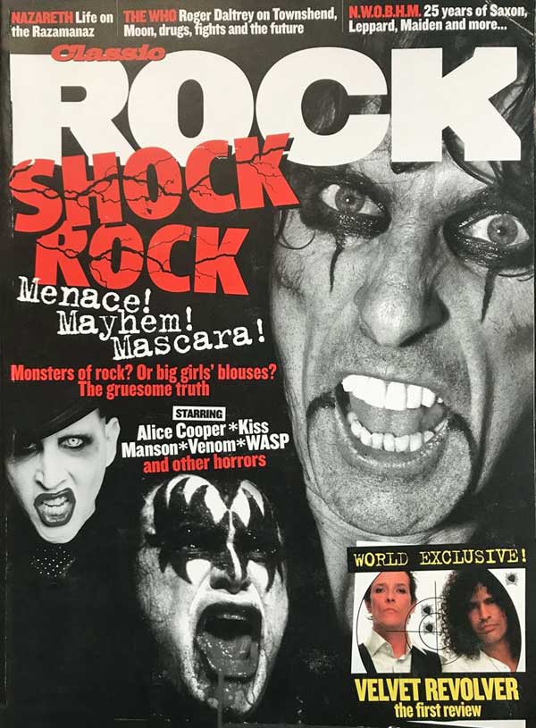 The cover of Classic Rock 67, featuring Alice Cooper