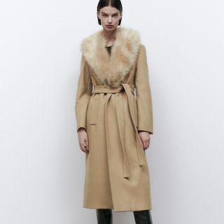 Zara Long Wool Blend Coat