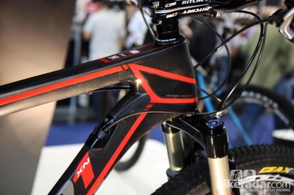Wilier Triestina includes a tapered head tube for the new 101 29er carbon hardtail plus an internal cabling system borrowed from the road-going Cento 1 SR.