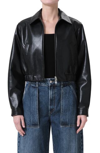 Essie Recycled Leather Crop Jacket