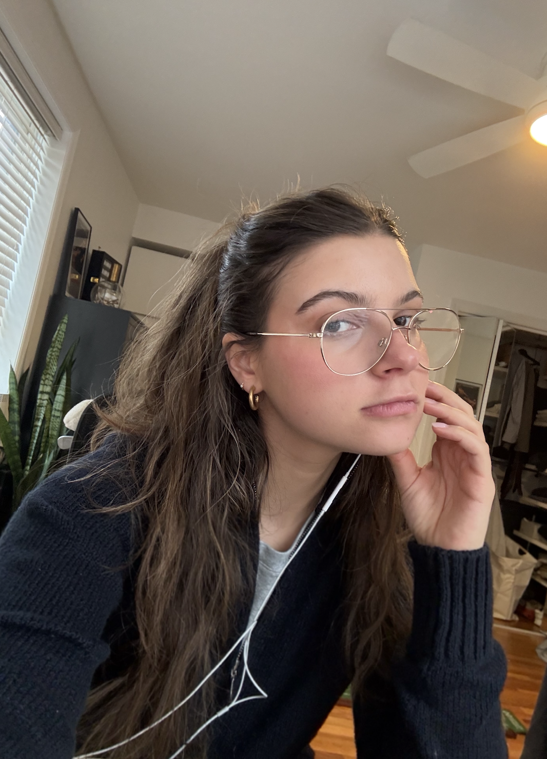 Danielle Hardman after applying concealer.