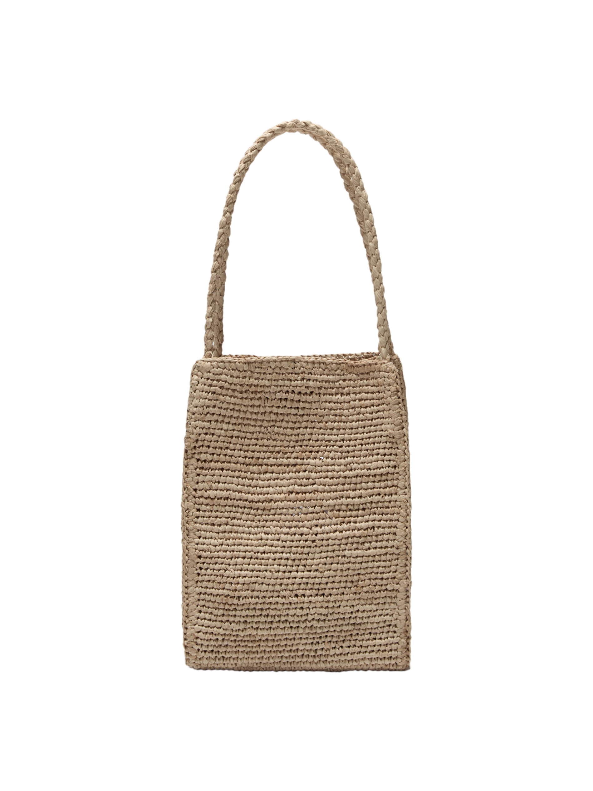 Natural Raffia Bucket Bag