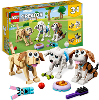 LEGO 31137 Creator 3 in 1 Adorable Dogs Set with Dachshund, Pug, Poodle Figures |