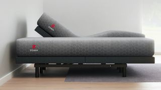 Zoma Memory Foam Mattress on a black adjustable bed frame