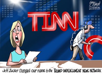 Political Cartoon U.S. Jeff Zucker CNN Trump Impeachment News Network
