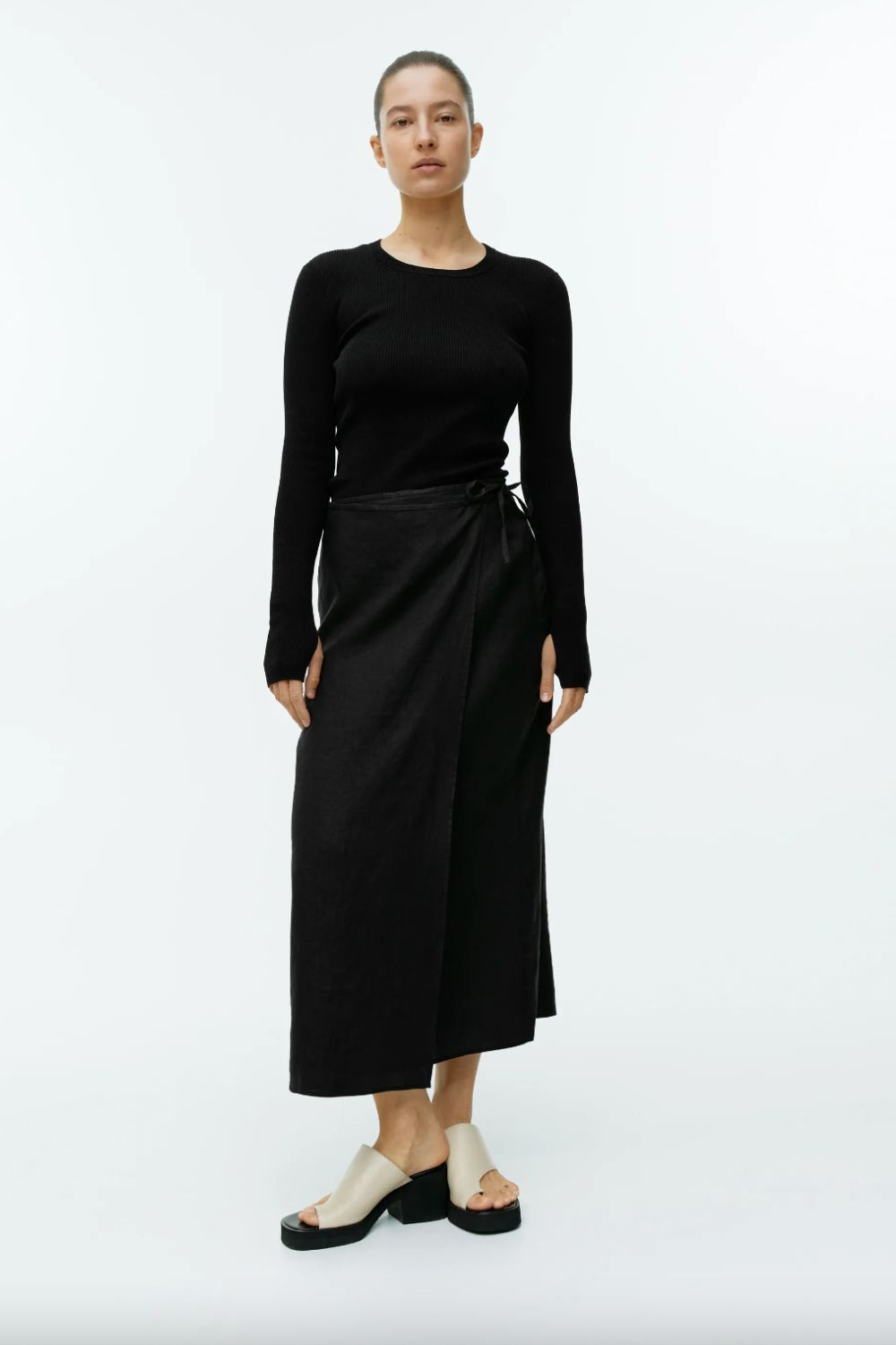 Arket Linen Wrap Skirt