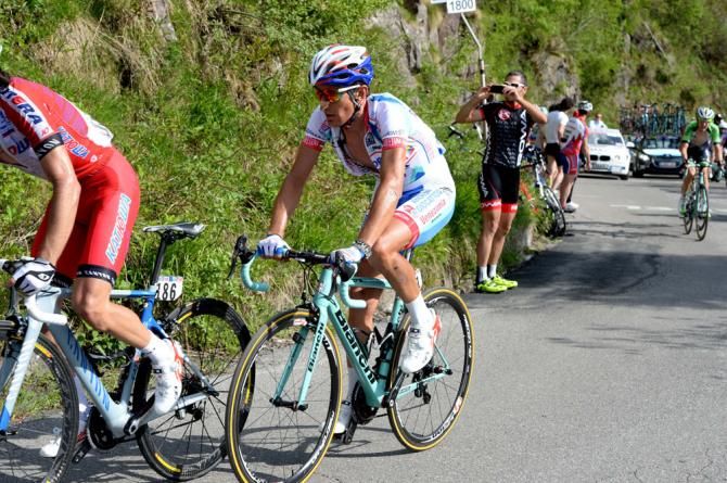 Franco Pellizotti (Androni) lost time on the climb