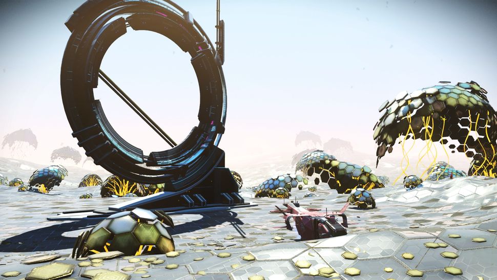 Exploring one of No Man's Sky's new synthetic PC Gamer