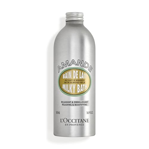 L&#039;occitane Almond Milky Bath 500ml, Nourishing Foaming Bath With Sweet Almond Oil for Soft, Smooth Skin, Luxury &amp;amp; Clean Beauty Body Care for All Skin Types