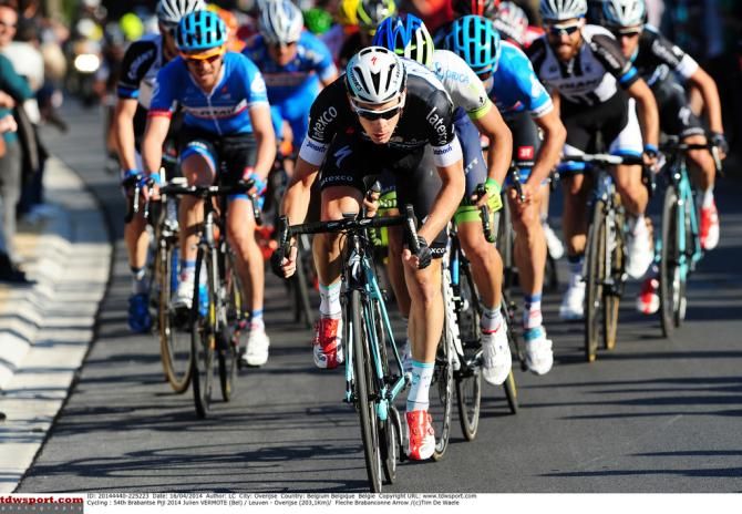 Julien Vermote (Omega Pharma-Quick Step) driving the pace