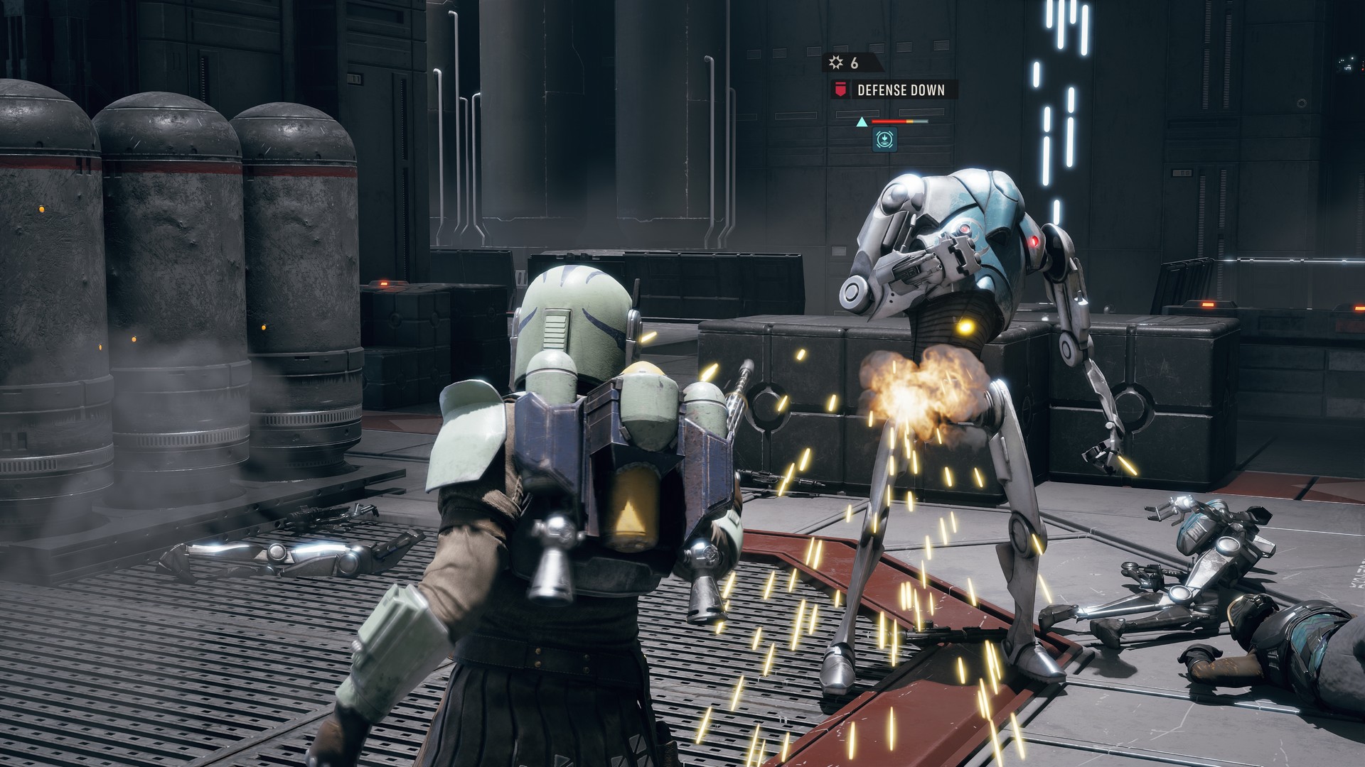 Shooting a droid in Star Wars Zero Company