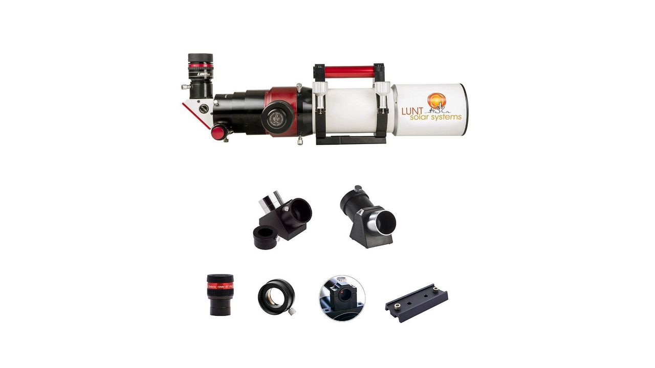 A Lunt Solar 80mm f/7 Universal Day &amp; Night Use Modular Telescope, without tripod