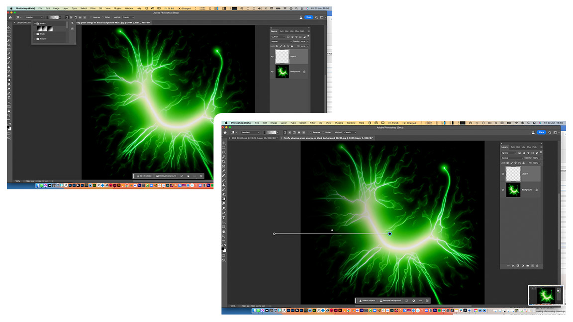Combina Adobe Firefly y Photoshop;  cómo mezclar imágenes de Adobe AI y Photoshop