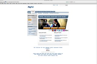 Paypal home page