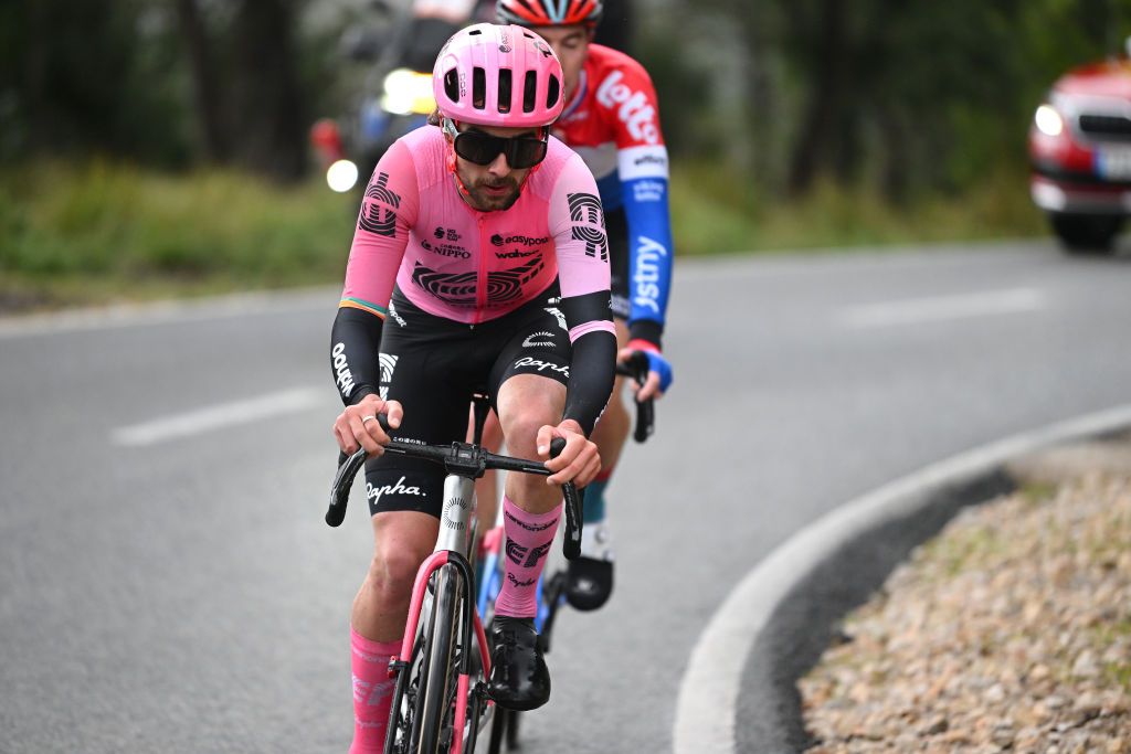 PALMANOVA SPAIN JANUARY 25 Ben Healy of Ireland and Team EFEasyPost competes in the breakaway during the 32nd Challenge Ciclista Mallorca 2023 Trofeo Calvia a 1501km one day race from Palmanova to Palmanova TrofeuCalvi ChallengeMallorca on January 25 2023 in Palmanova Spain Photo by Dario BelingheriGetty Images