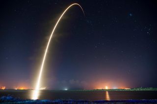 Falcon 9 arcing over Florida