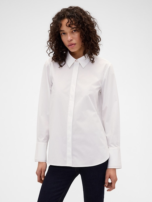 Gap &amp;times; Victoria Beckham Relaxed Poplin Shirt