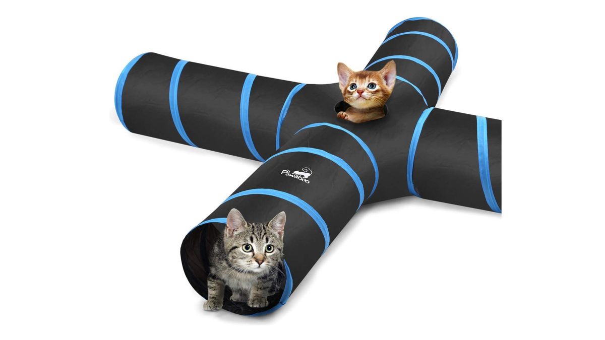 Pawaboo cat tunnel tube collapsible play tent