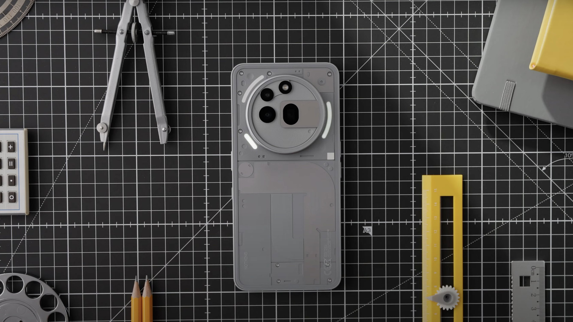 The Nothing Phone 3a from the back