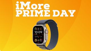 An Apple Watch Ultra 2 on an orange background