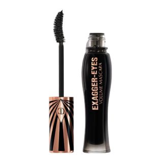 A press shot of the Charlotte Tilbury Exaggereyes Volume Mascara on a white background