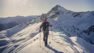 how to hike in snow: mountain ridge