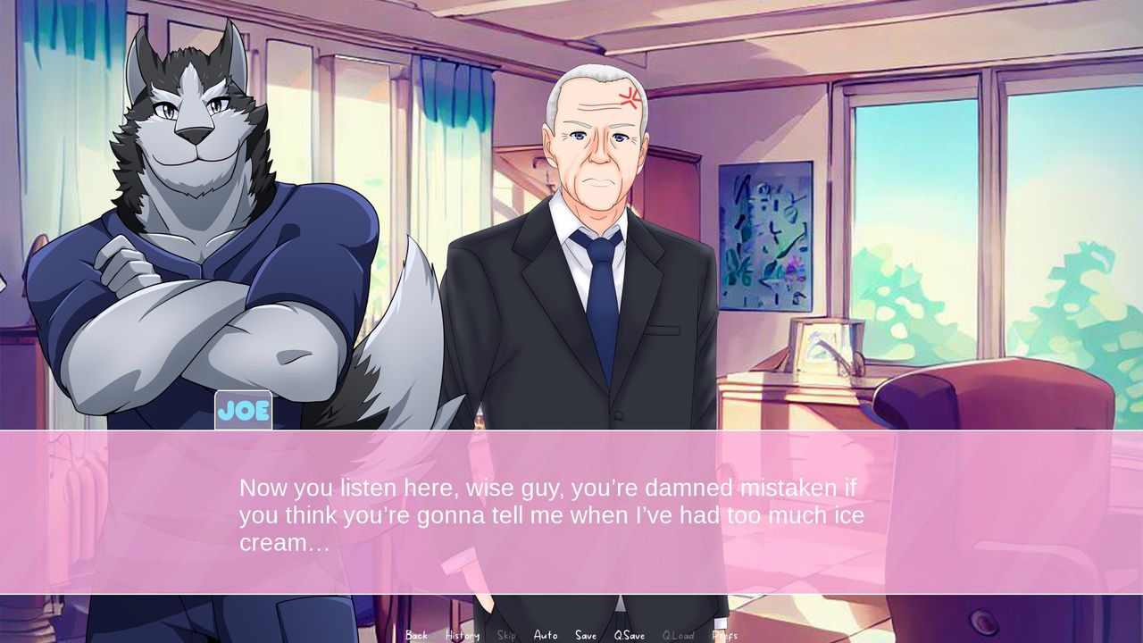 Joe Biden in a dating sim.