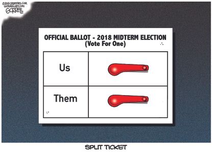 U.S. midterm election ballot us vs. them split ticket
