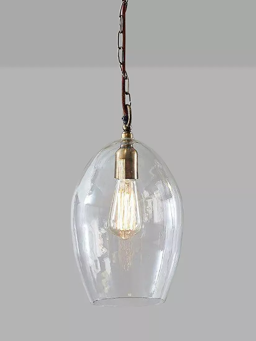 Nkuku Otoro Oval Glass Pendant Light