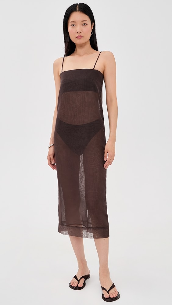 Organza Camisole Dress - Chocolate Brown