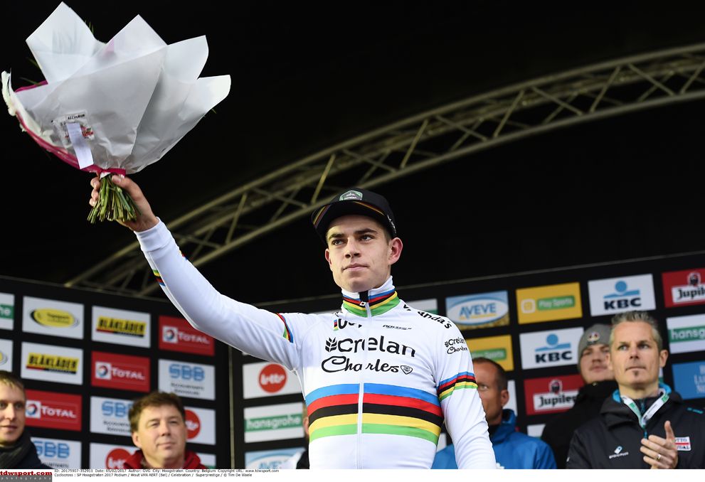 Wout Van Aert (Verandas Willems - Crelan) on the podium