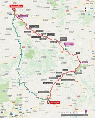 2019 Vuelta a Espana Stage 17 - Map