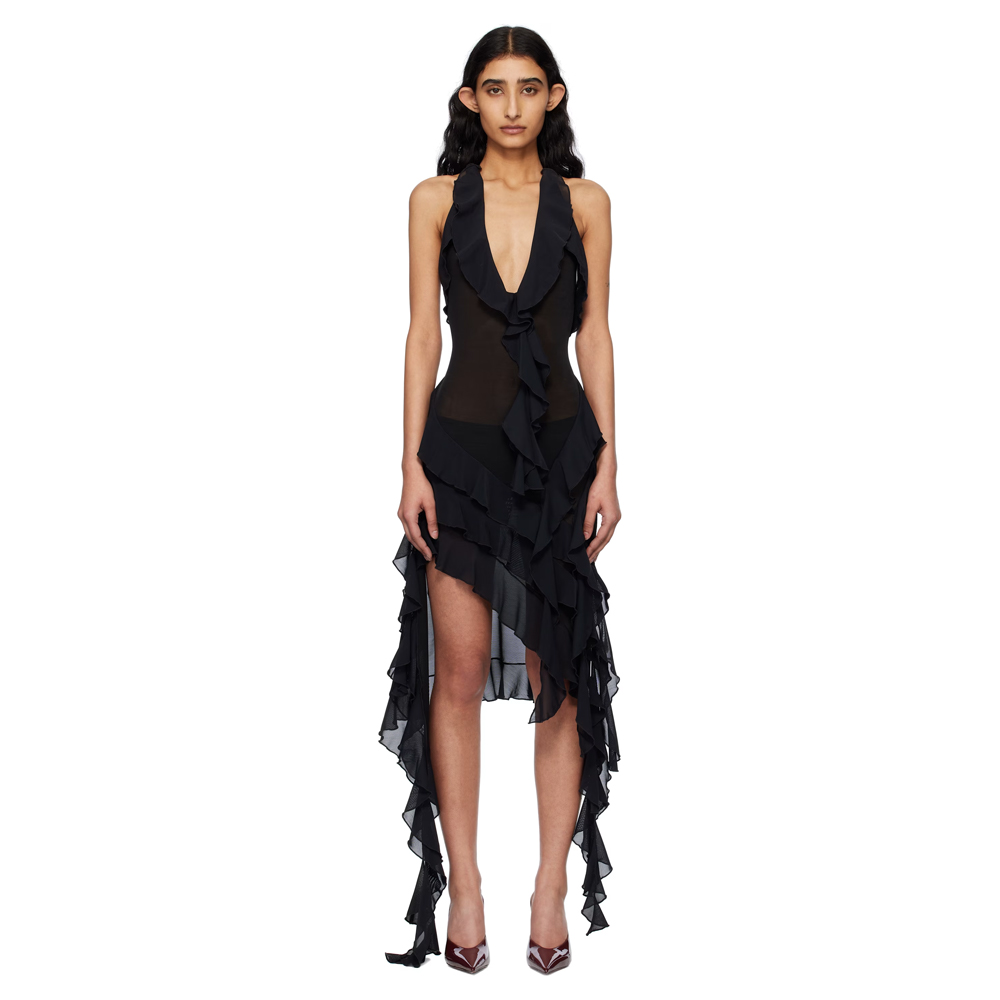 fanci club ruffle dress