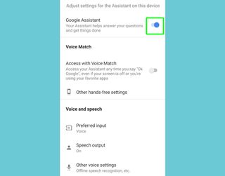 how to turn off google assistant - slider