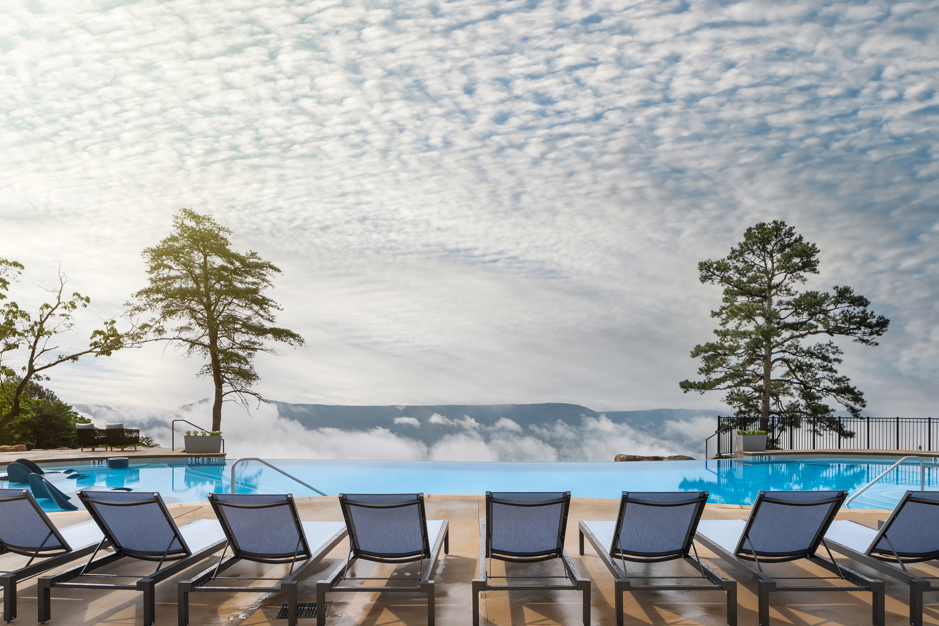 The view from above the clouds by the pool at Cloudland