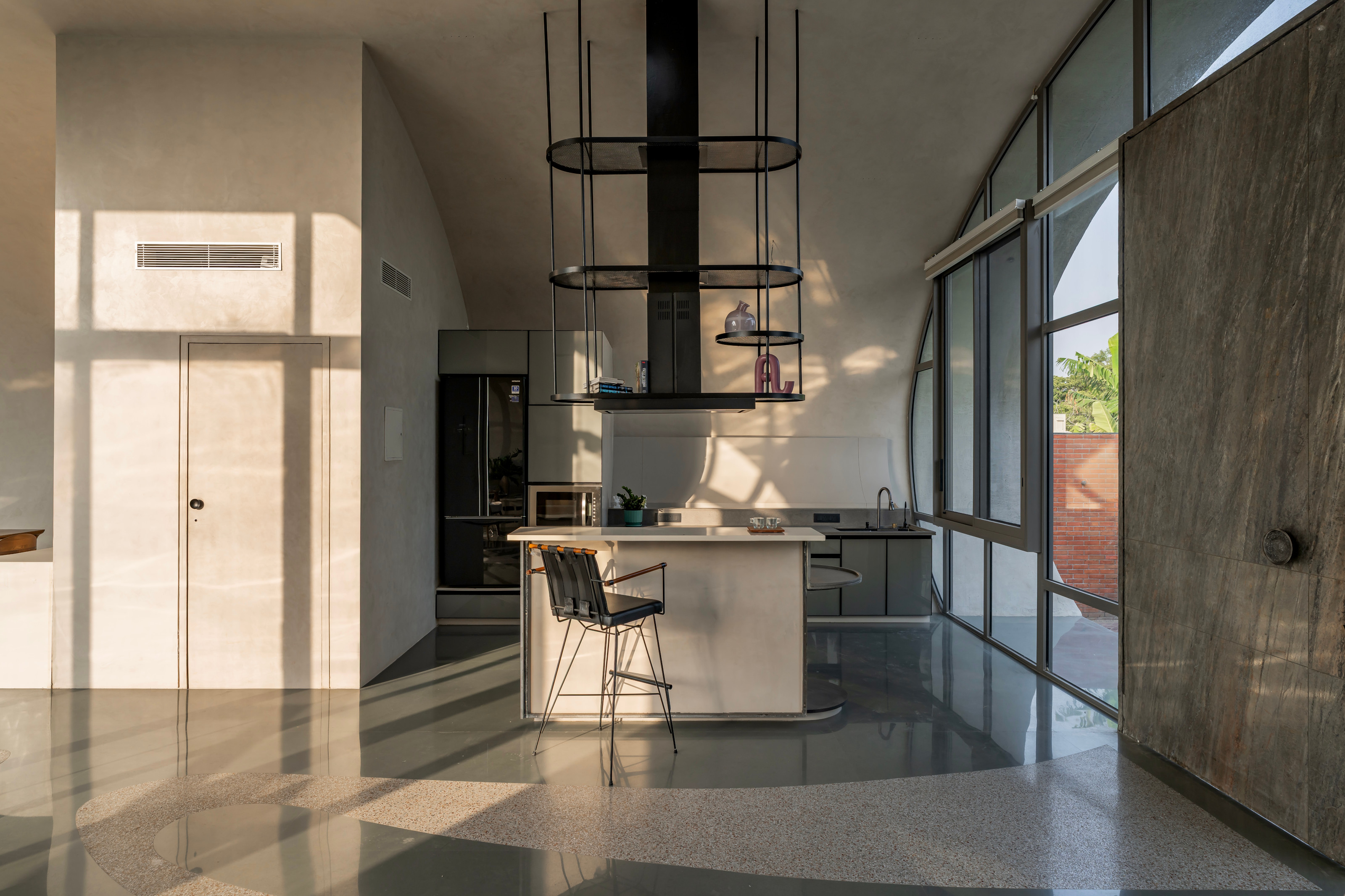 The kitchen in the main house