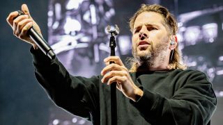Avenged Sevenfold singer M. Shadows onstage in 2025