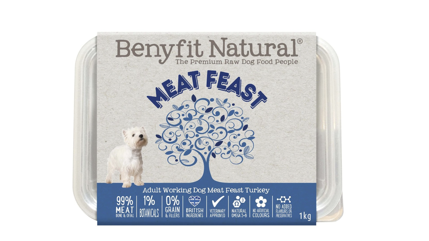 Benyfit Natural tub of raw dog food