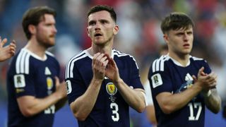 Scotland players acknowledge the crowd after losing the 2026 World Cup Group C football match between Scotland and Morocco at the Boston Stadium in Foxborough on June 19, 2026