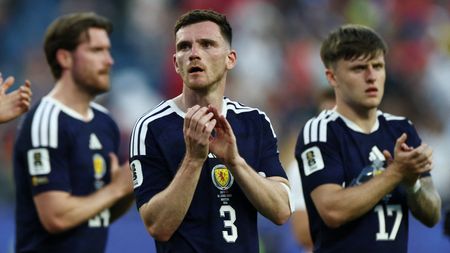 Scotland players acknowledge the crowd after losing the 2026 World Cup Group C football match between Scotland and Morocco at the Boston Stadium in Foxborough on June 19, 2026