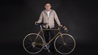 Ernesto Colnago shows off his birthday present