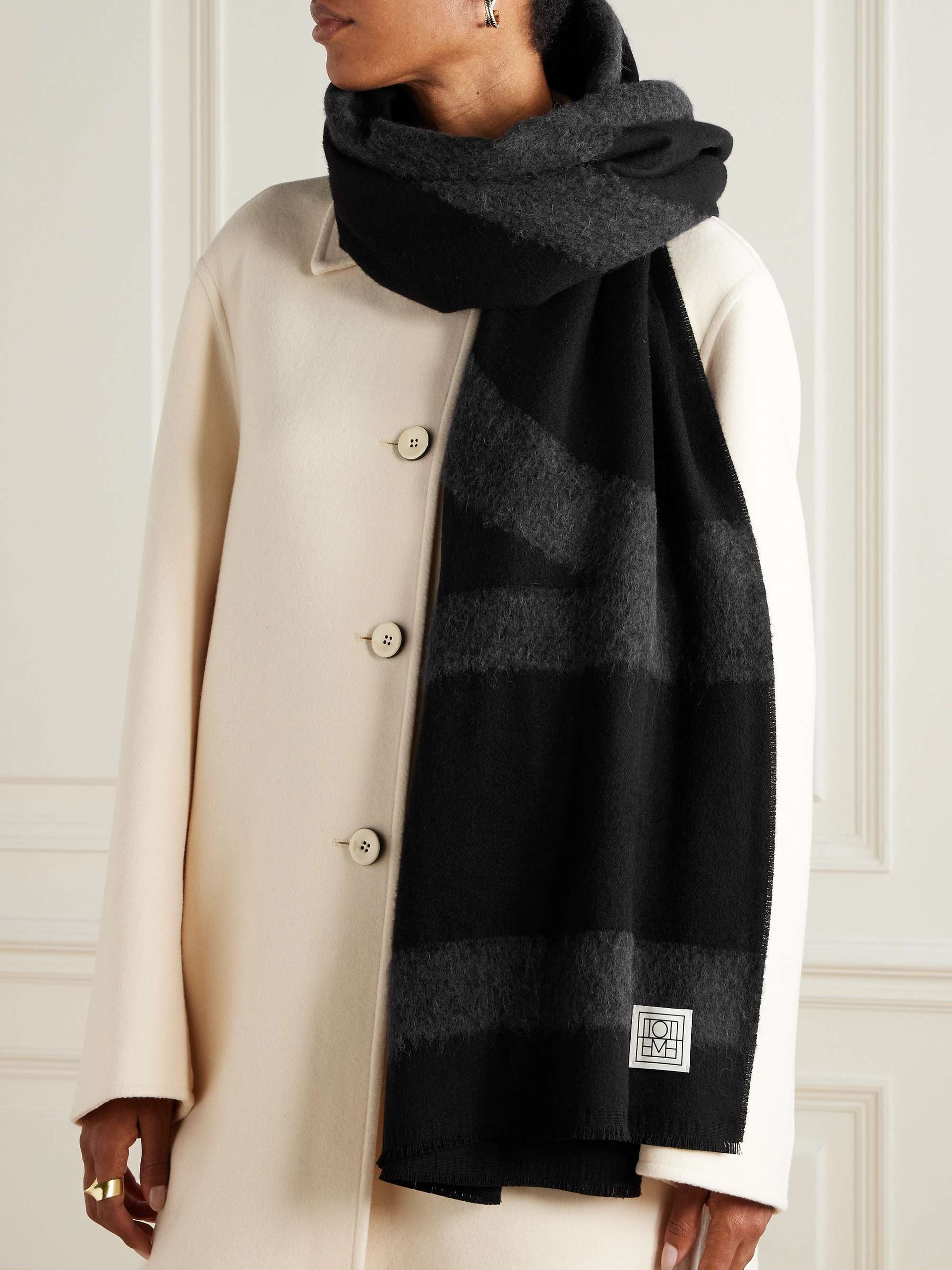 Intarsia-Knit Wool-Blend Scarf