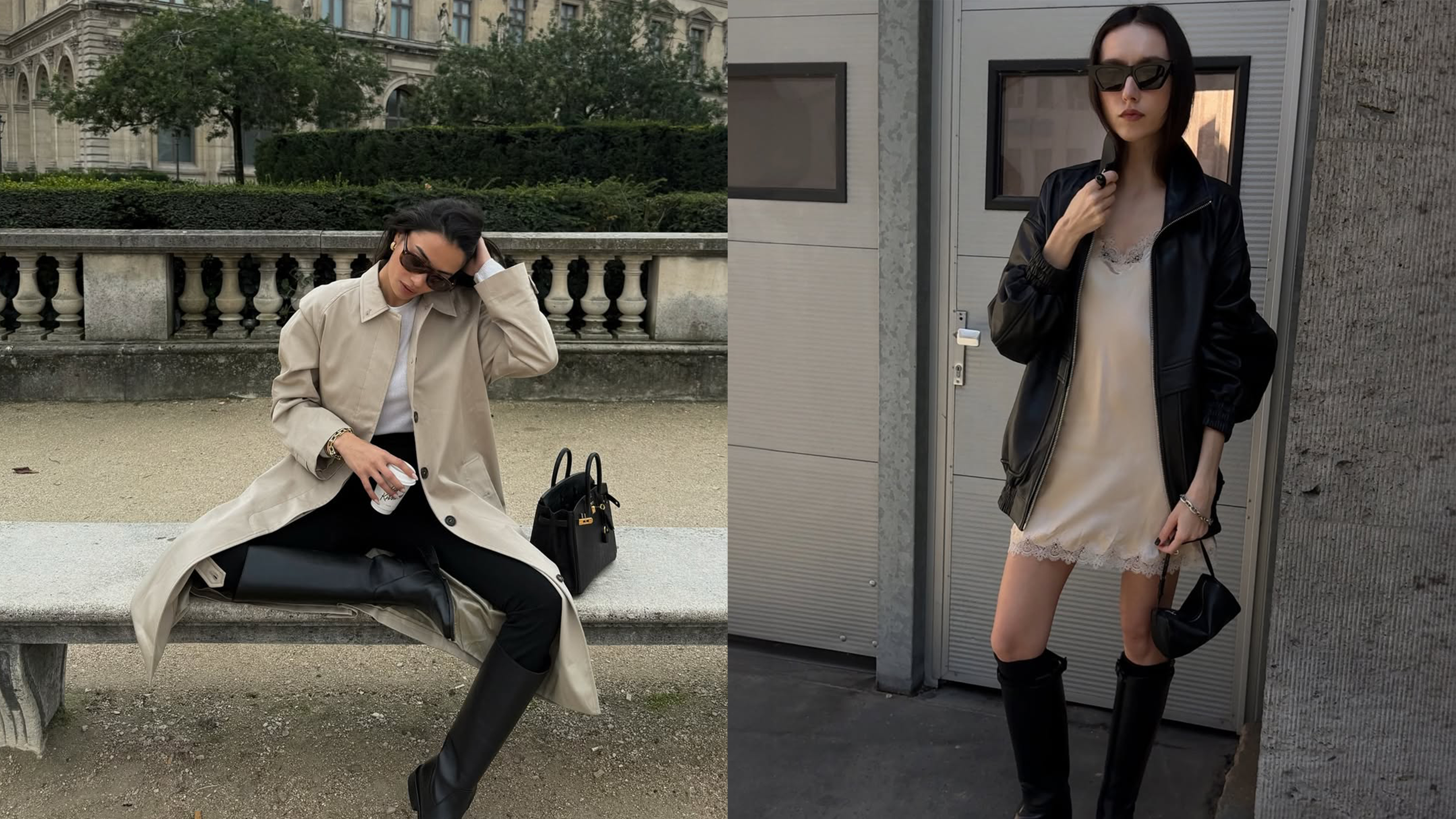 Kelsey Merritt and Beatrice Gutu wearing knee-high boots