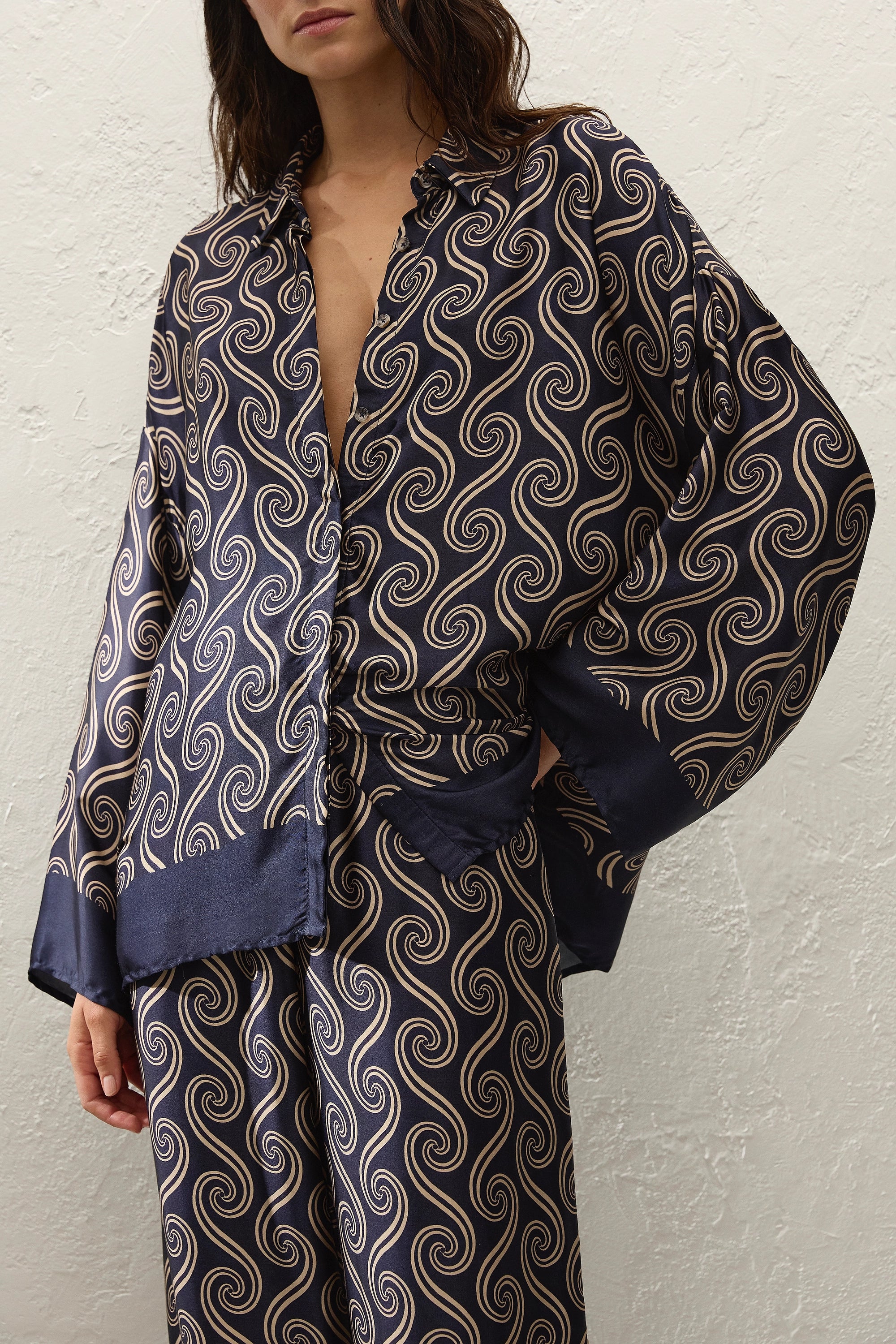 Cora Shirt Juanita Swirl Indigo