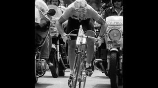 Laurent Fignon aboard a Gitane bike whilst riding for Renault