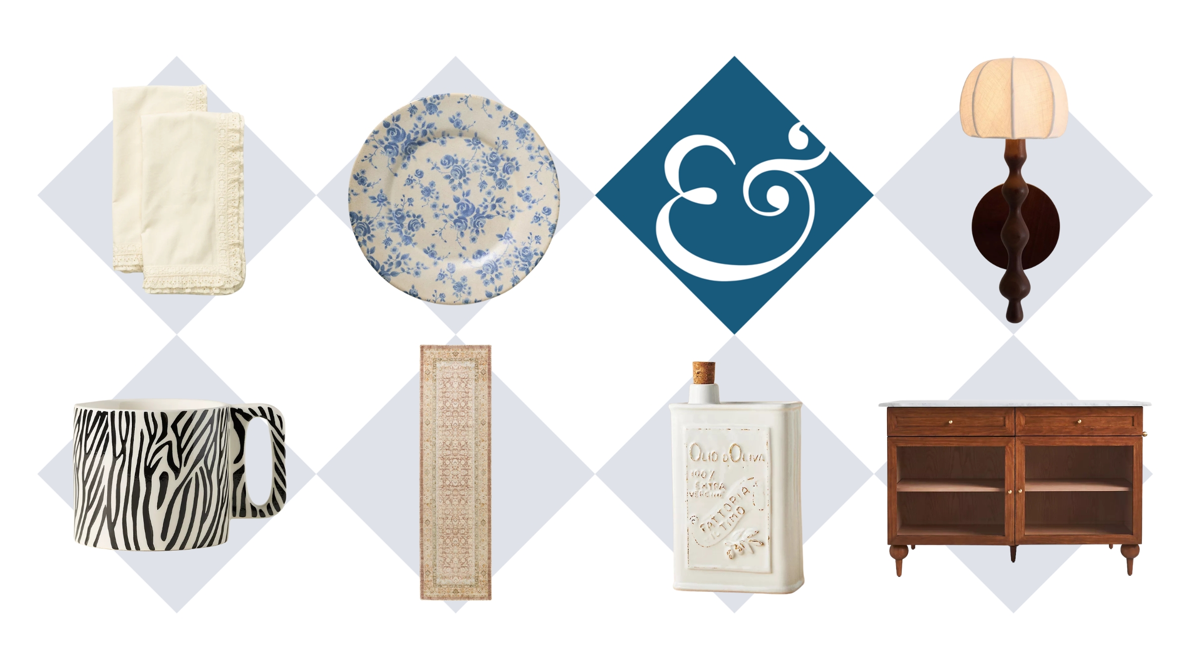 A collage of kitchenware and decor from Anthropologie's Labor Day sale