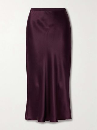 Bar Silk Midi Skirt