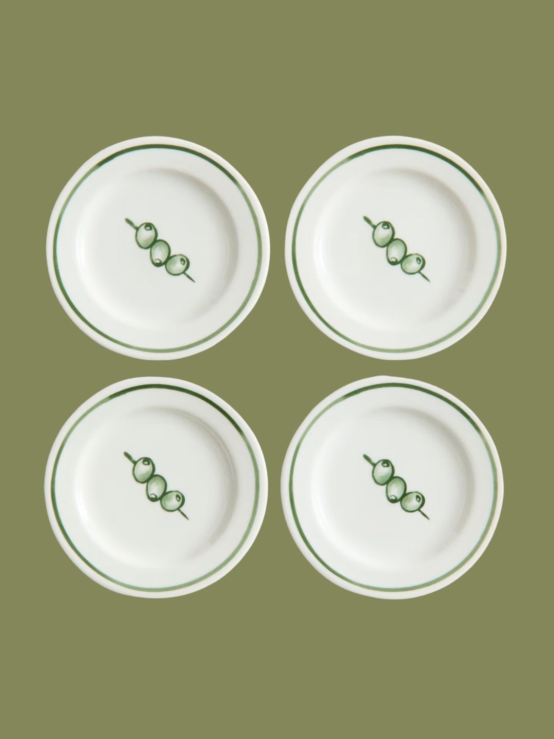 H&amp;amp;M, 4-Pack Small Porcelain Plates